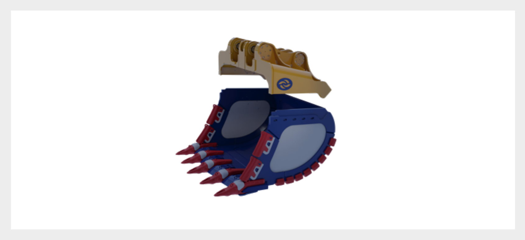 Two-piece excavator bucket model