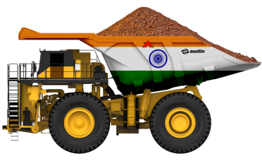 Render of the Austin-designed truck tray painted in India’s national colours as per supply intent.
